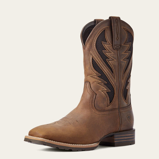 Ariat Hybrid VentTEK Western Boot - Distressed Tan
