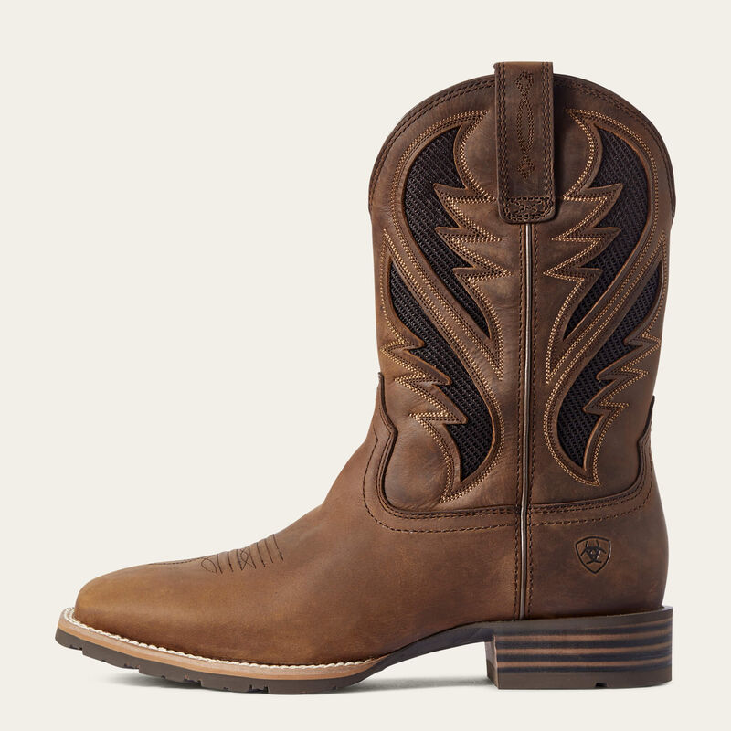 Ariat Hybrid VentTEK Western Boot - Distressed Tan