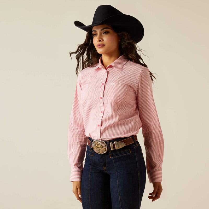 Ariat Kirby Stretch Shirt - Camellia Rose Stripe