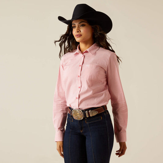 Ariat Kirby Stretch Shirt - Camellia Rose Stripe