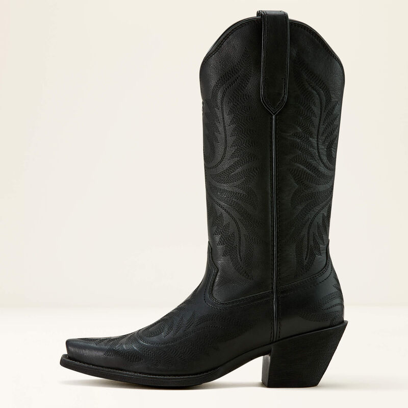 Ariat Round Up Collins D Toe Western Boot - Supple Black
