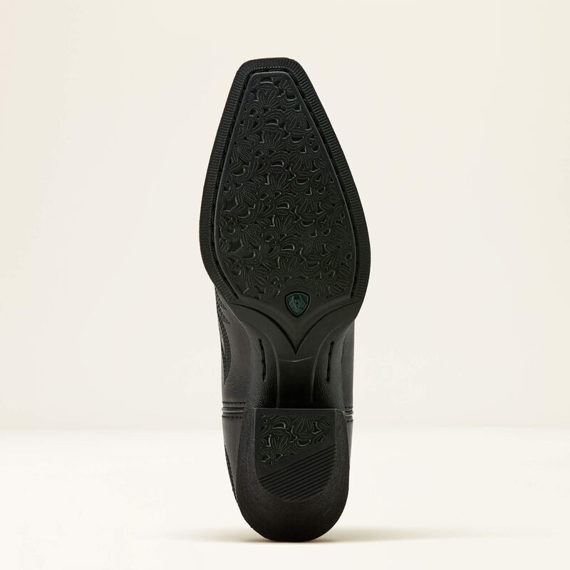 Ariat Round Up Collins D Toe Western Boot - Supple Black