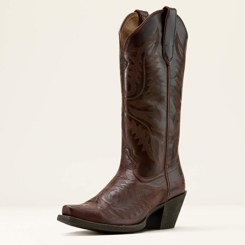 Ariat Round Up Collins D Toe Western Boot - Mahagony
