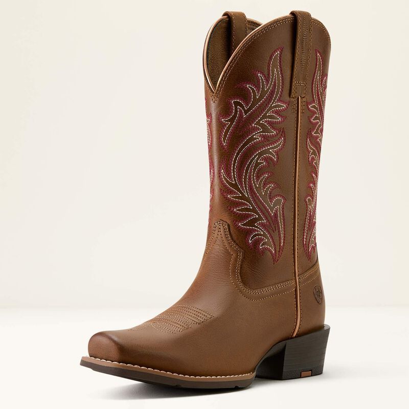 Ariat Round Up Narrow Cutter Toe Western Boot - Sorrel Crunch