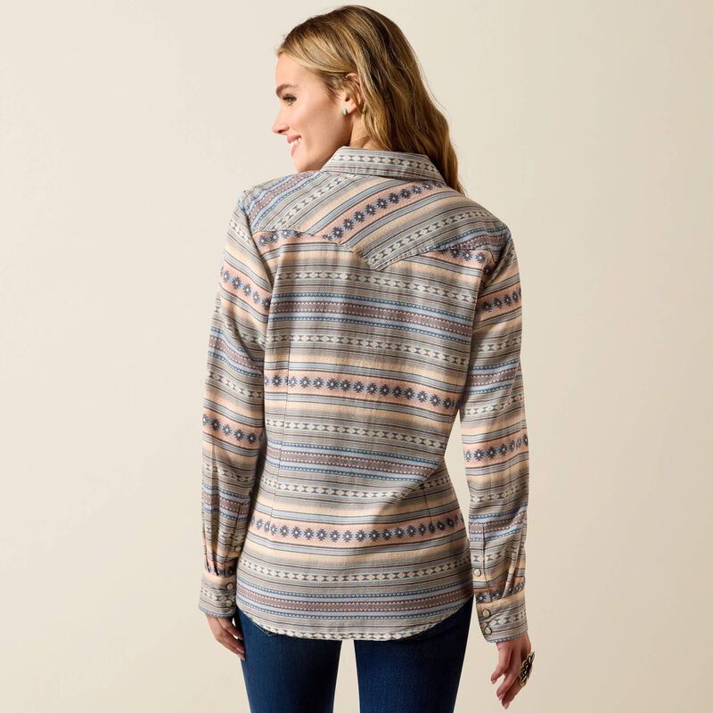 Arizona Western Snap Shirt - Ombre Blue Southwest