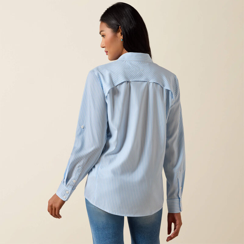 Ariat Venttek long sleeve shirt - Nantucket breeze railroad stripes