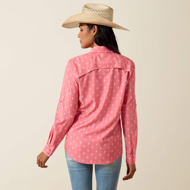 Ariat Venttek long sleeve shirt - Sun kissed coral print