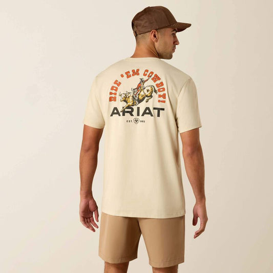 Ariat Ride Em Cowboy Classic Fit T-Shirt - Natural