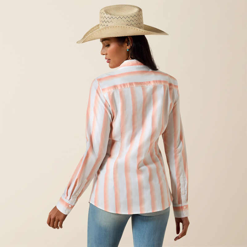 Ariat Kirby Shirt - Peach Amber Stripe