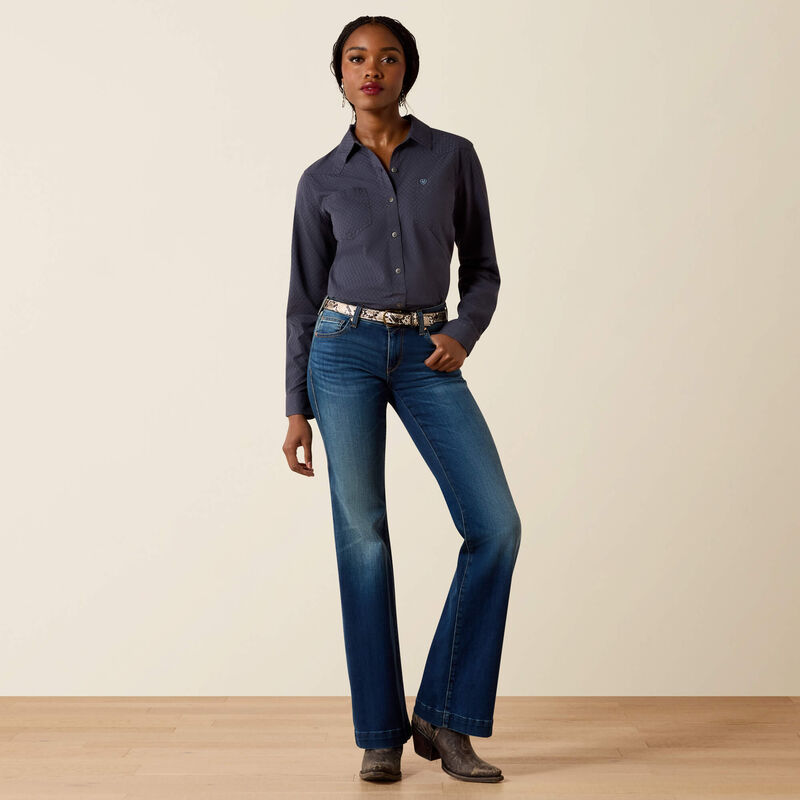 Ariat Billie Jean shirt - Ombre blue dobby