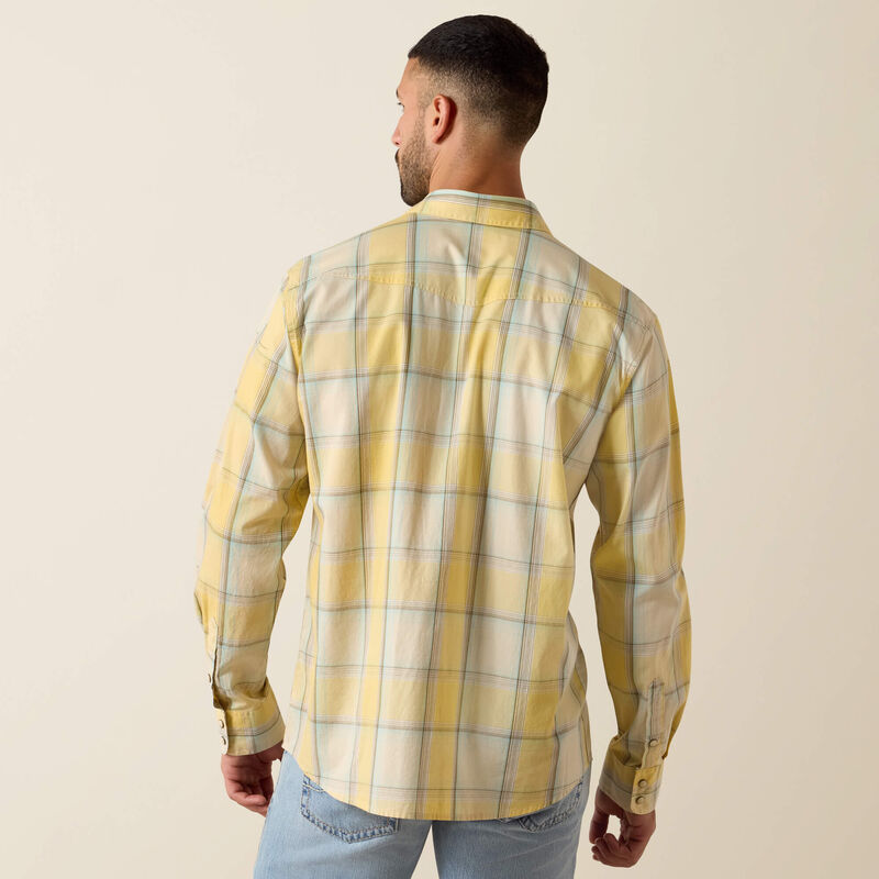 Ariat Retro HUX fitted snap shirt - Chai tea plaid