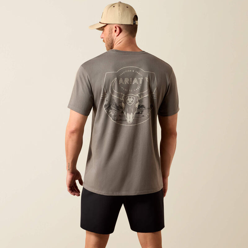 Ariat Desert Badge Tradition Classic Fit T-Shirt - Smoked Pearl