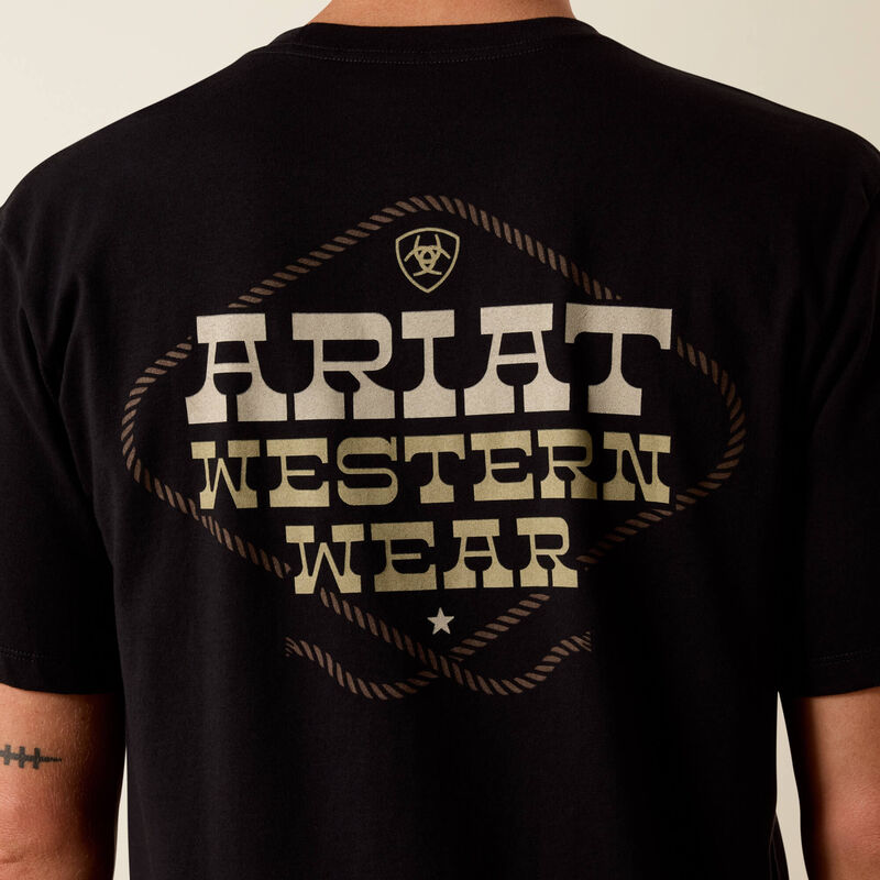 Ariat Country and Western Lockup Classic Fit T-Shirt - Black