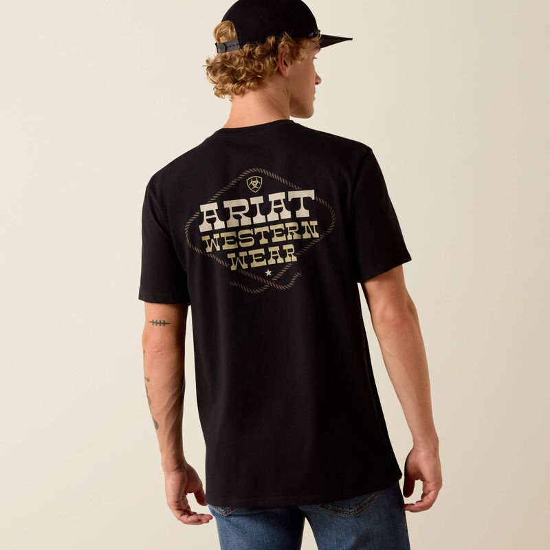 Ariat Country and Western Lockup Classic Fit T-Shirt - Black