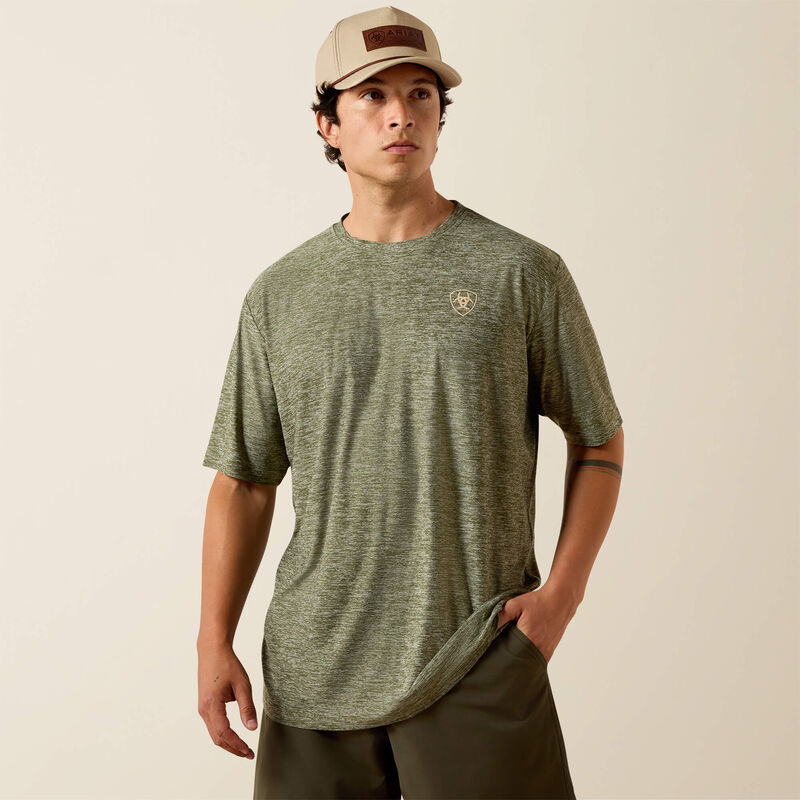 Ariat Longskull Freedom T-Shirt - Dark Olive Heather