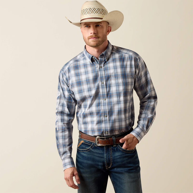 Ariat Pro Series Team Dario Classic Fit Shirt - White/Grey