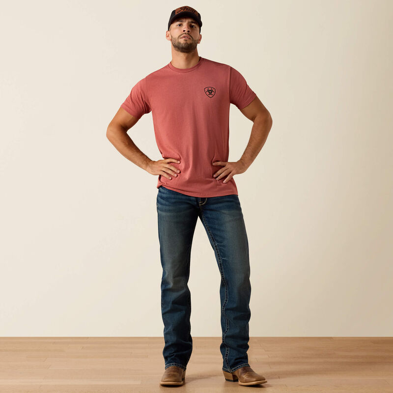 Ariat Banner Badge T-Shirt - Red Clay Heather