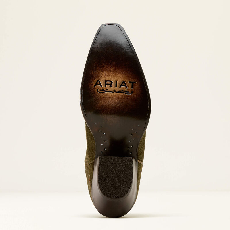 Ariat Casanova X Toe Western Boot - Soft olive suede