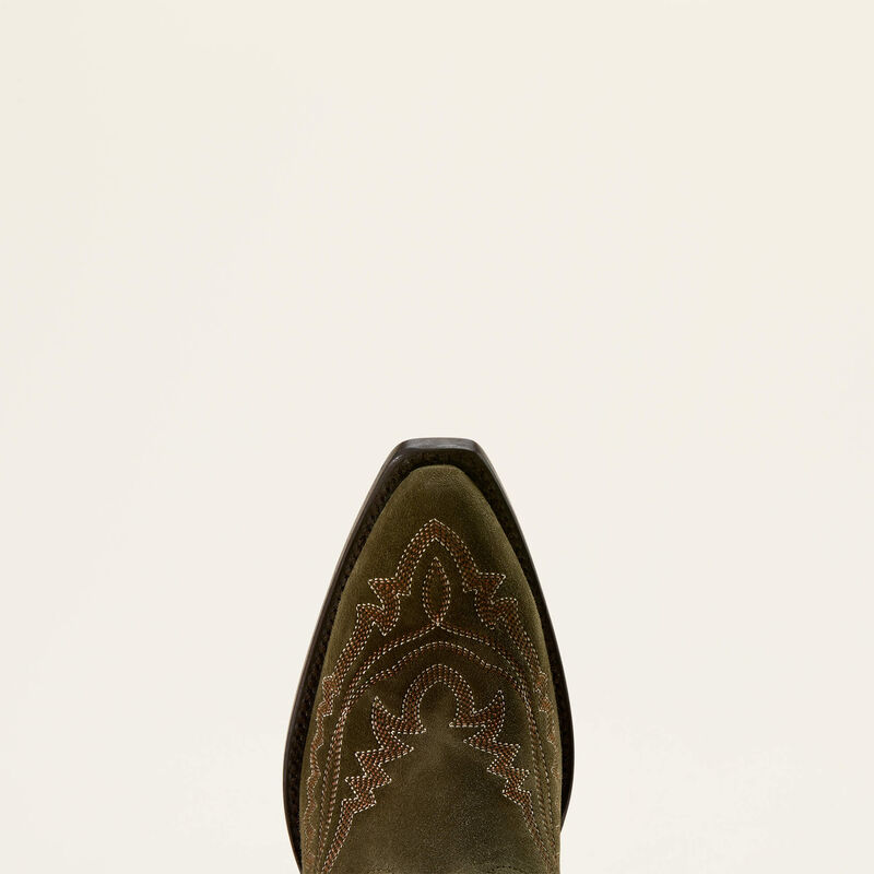 Ariat Casanova X Toe Western Boot - Soft olive suede