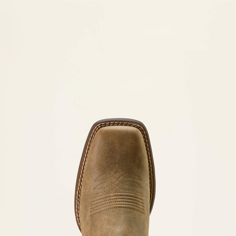 Ariat Round Up Ruidoso Wide Square Toe Western Boot - Brown Bomber/Dusty Rose