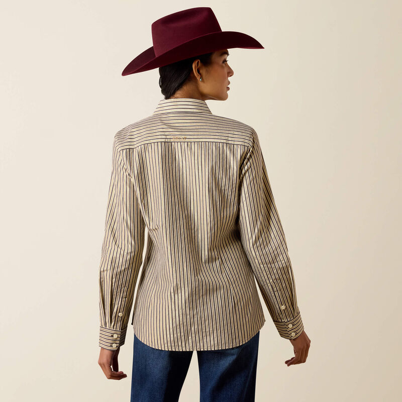 Ariat Kirby Stretch shirt - Chocolate Plum Stripes