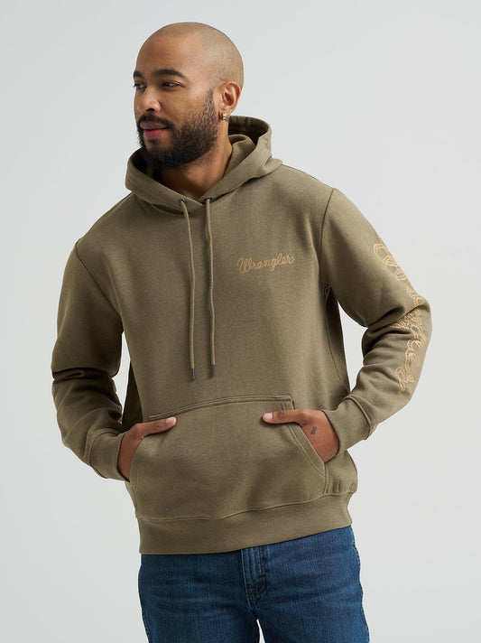 Wrangler Men's Rope Logo Hoodie - Burnt Olive