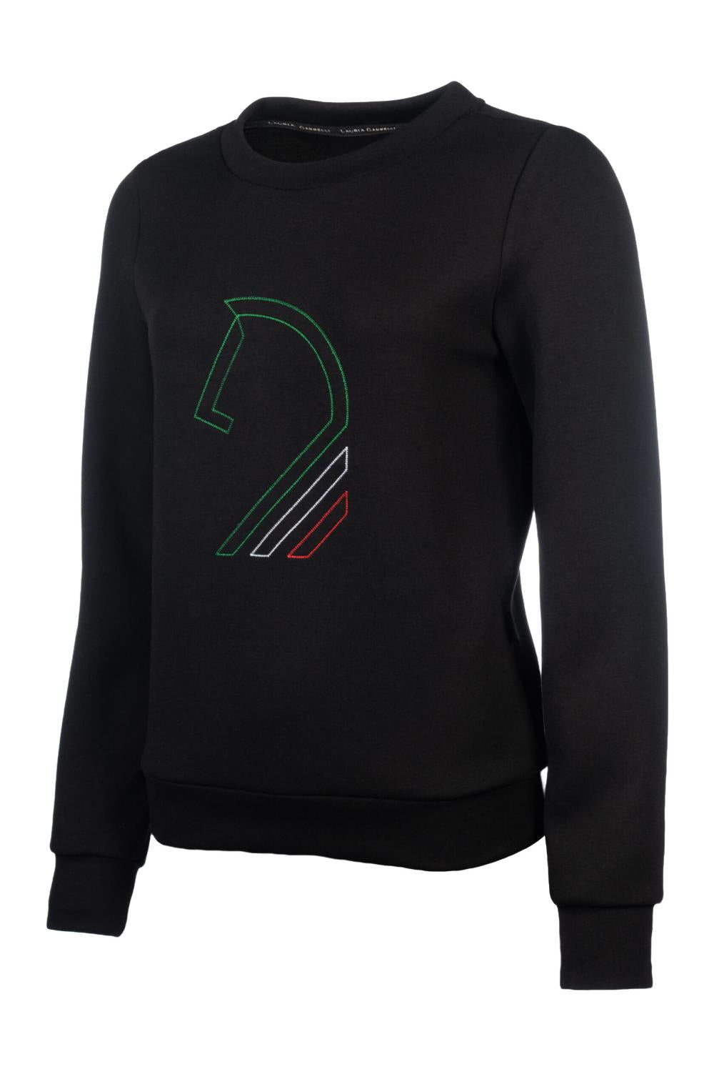 Laura Garrelli Livigno horse head sweater - Black