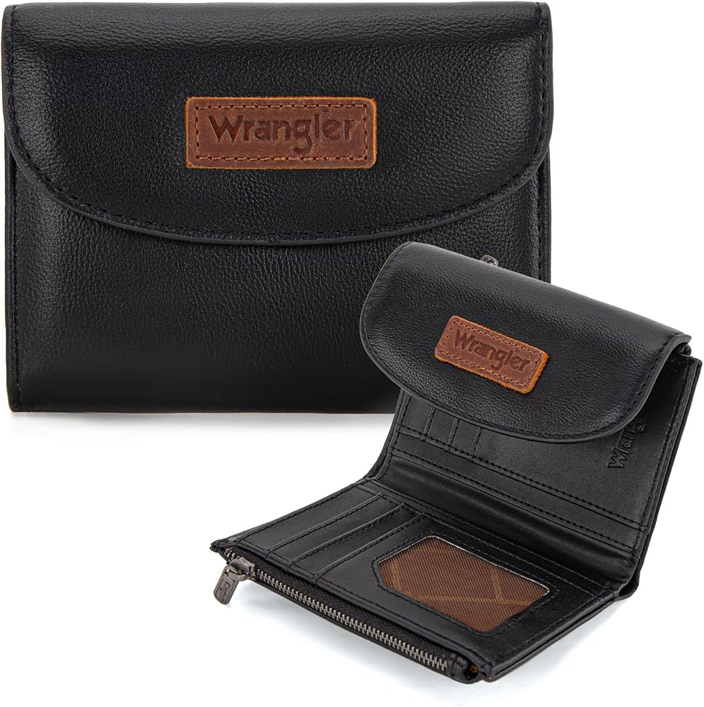 Wrangler small leather wallet - Black