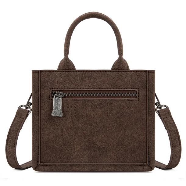 Trinity Ranch western hair-on cowhide Mini Tote/Crossbody - Coffee