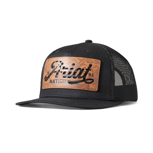 Ariat men's leather crest cap