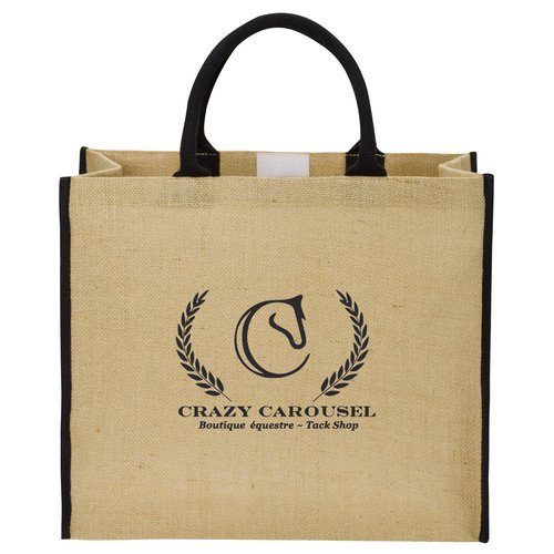 Sac réutilisable en jute Crazy Carousel