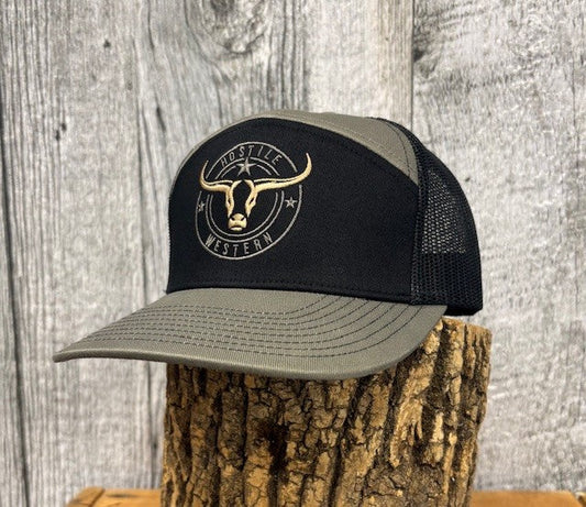 Hostile Western black and grey 7 panel cap