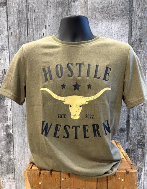 Hostile Western army green shirt