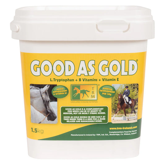Good As Gold Paste is an effective, convenient feed supplement, which helps promote relaxed and attentive behaviour in horses. It contains a high level of Magnesium, which is in chelated form for better absorption; B vitamins which have important nutritio