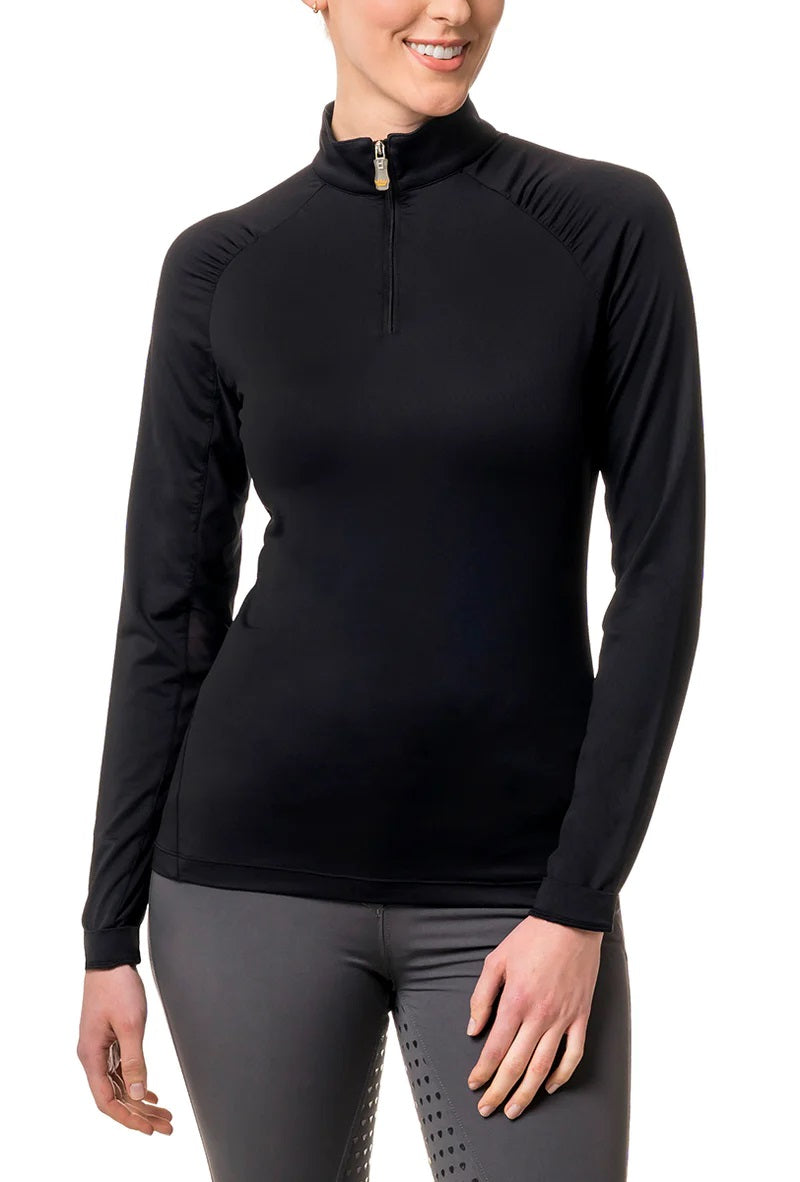 Kastel Denmark Black Shirred Raglan long sleeve