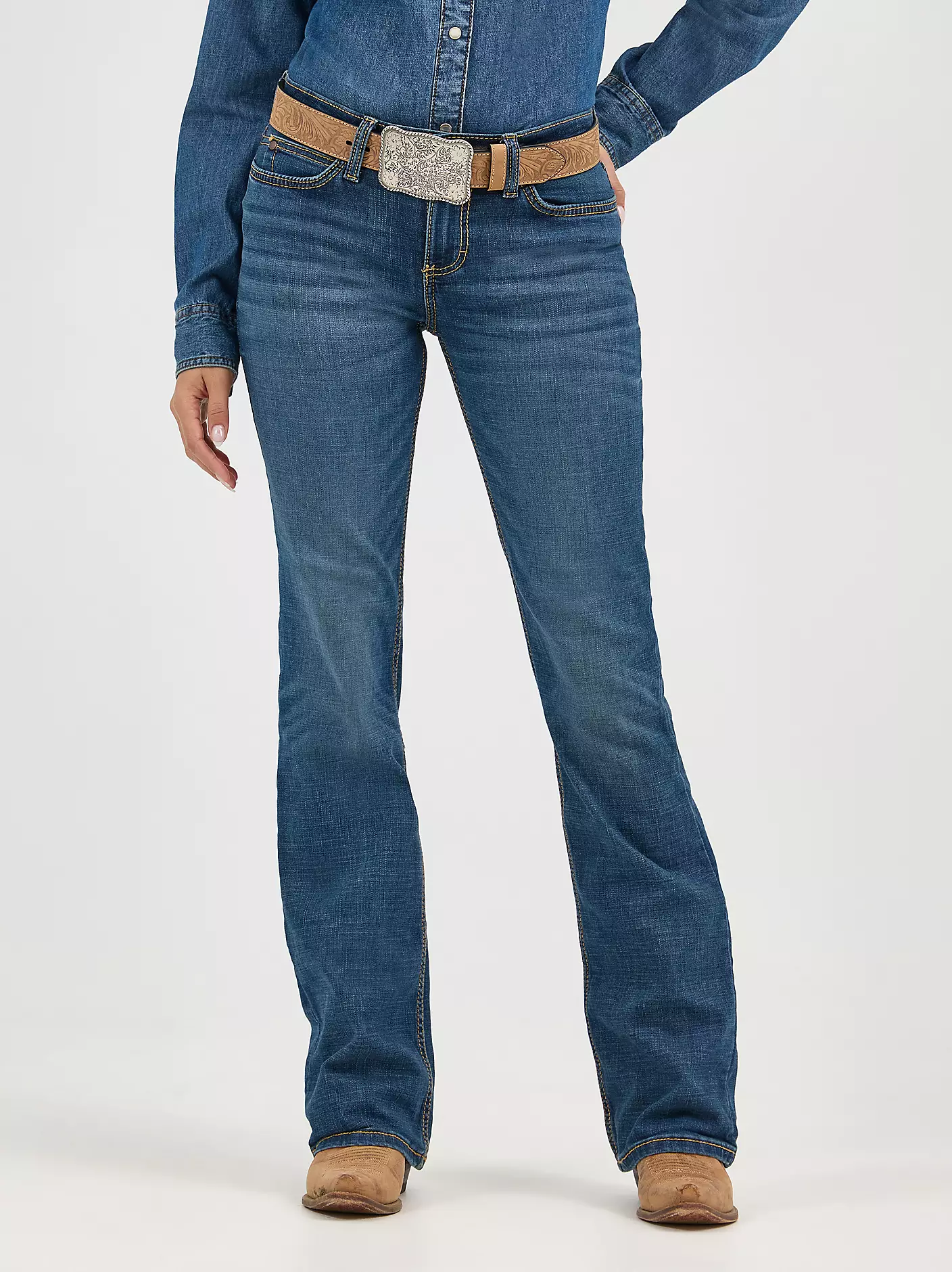 Wrangler Retro Mae Mid Rise Bootcut Jean - MS Wash