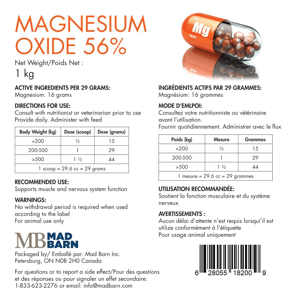 Oxyde de magnésium Mad Barn 56%