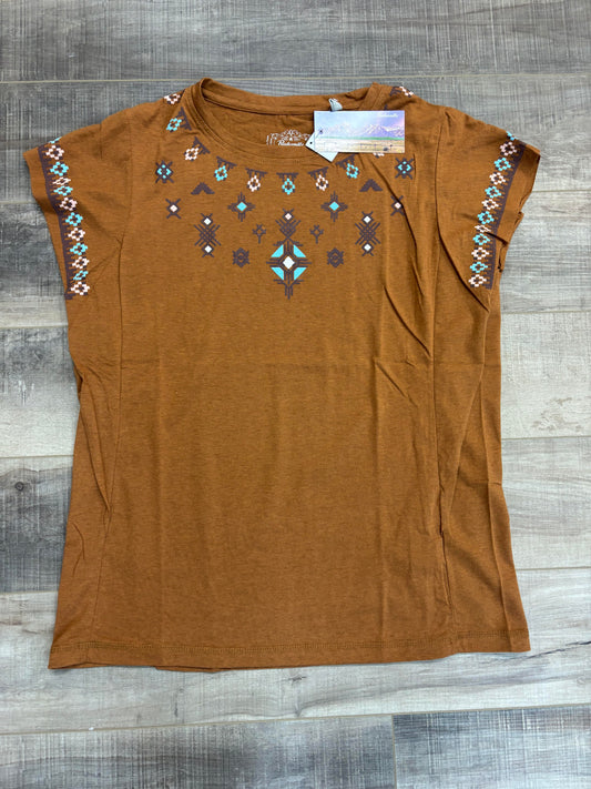 Panhandle flutter sleeve brown top *SALE*
