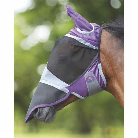 Shires Deluxe fly mask with ears and nose