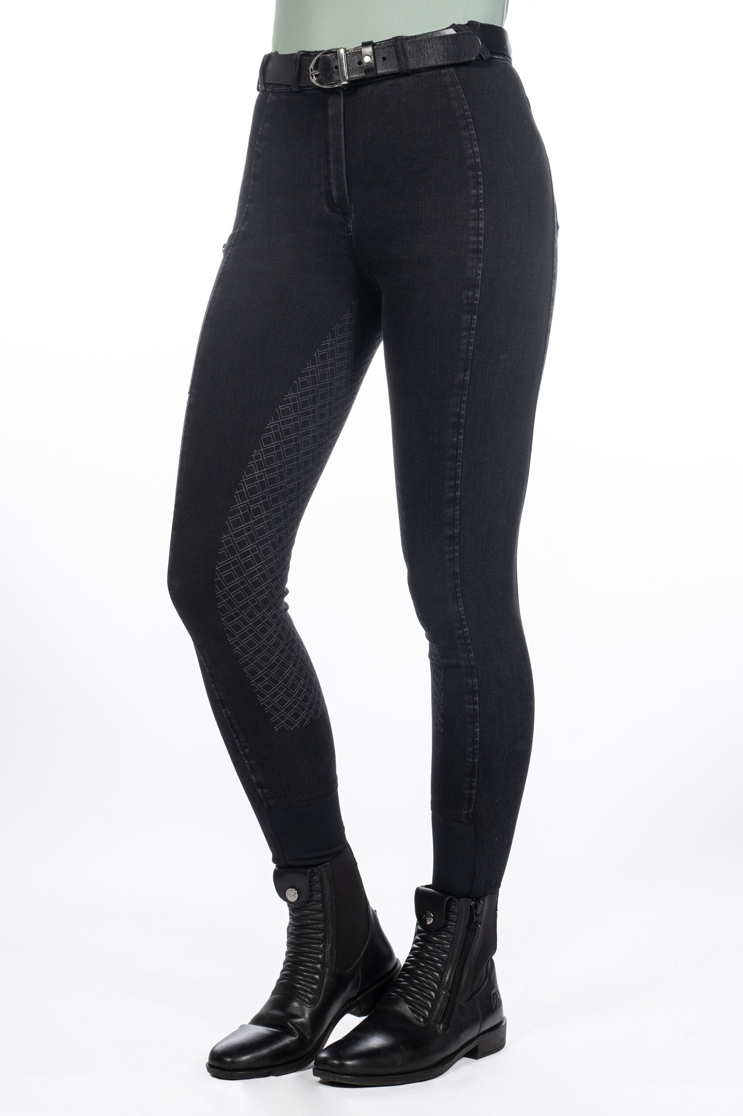 Pantalon d'équitation fond intégral HKM Harbor Island Denim