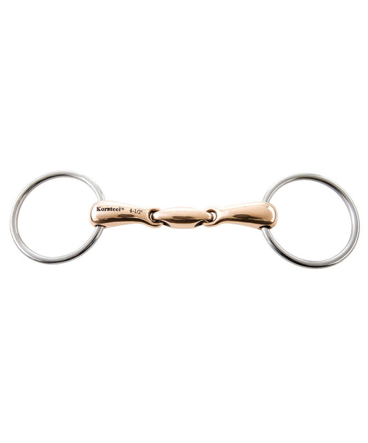 J.P. Korsteel Loose Ring Oval Copper Mouth Bit - 5.5''