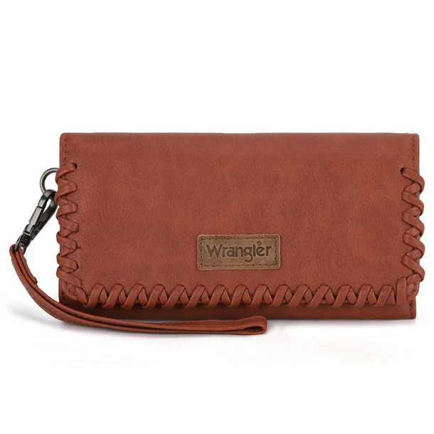 Wrangler Whipstitch wristlet wallet - Brown *SALE*