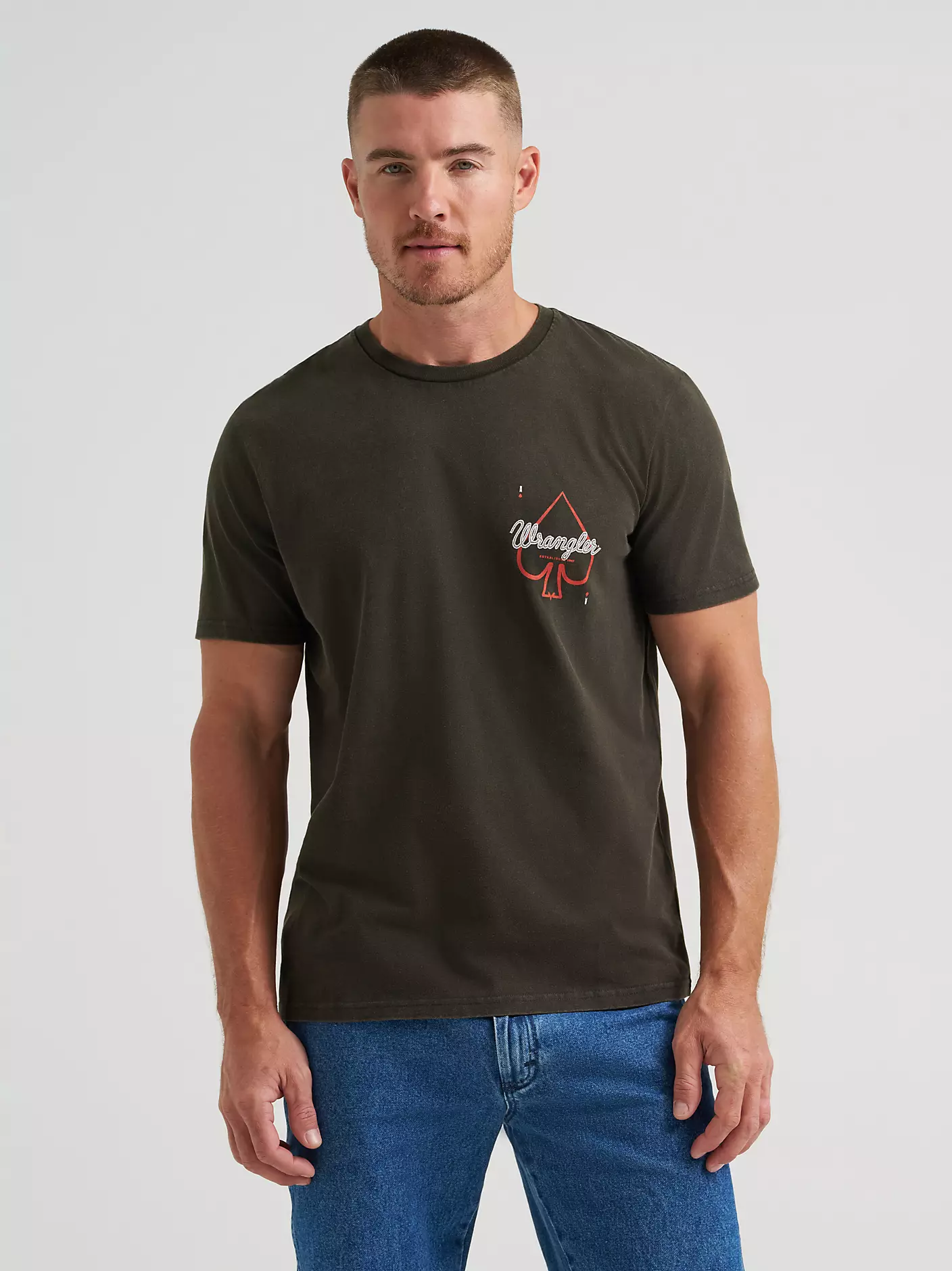 Wrangler Wilder than aces back graphic t-shirt - Jet black