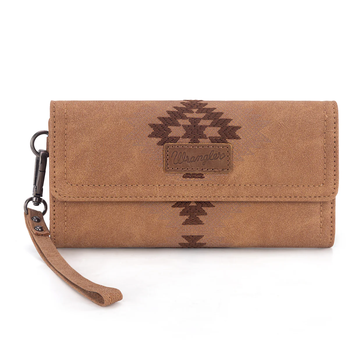 Wrangler Aztec Embroidered wallet/wrislet - Brown