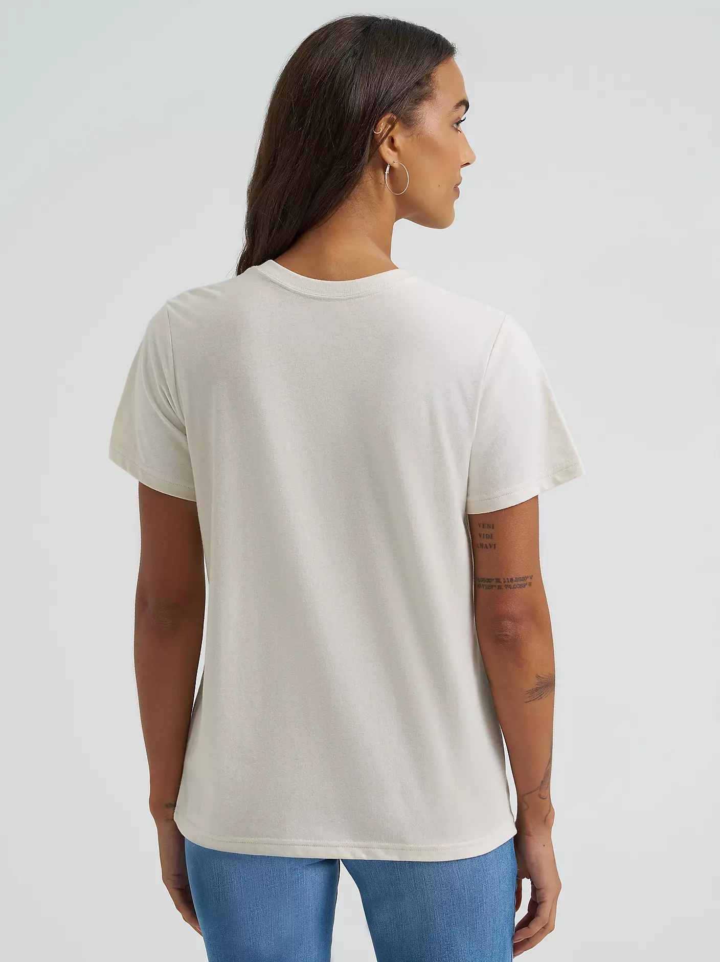 Wrangler Bull Arbor Reg Fit Graphic Tee - Silver Birch Heather