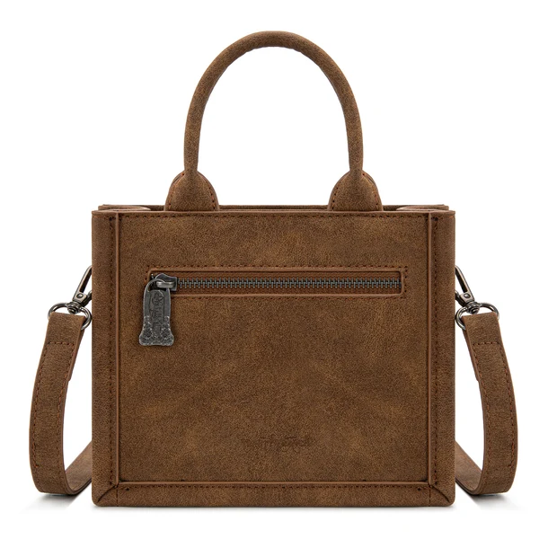 Trinity Ranch western hair-on cowhide Mini Tote/Crossbody - Brown