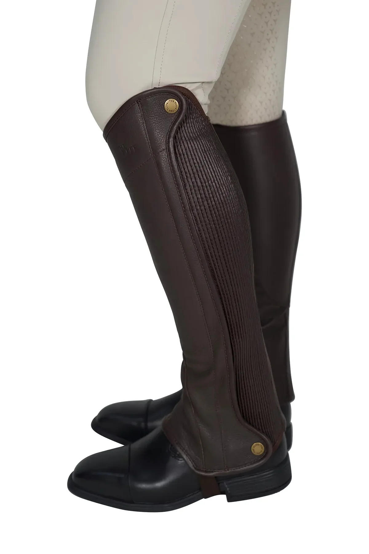 Elite plus half chaps - Brown Medium *SALE*