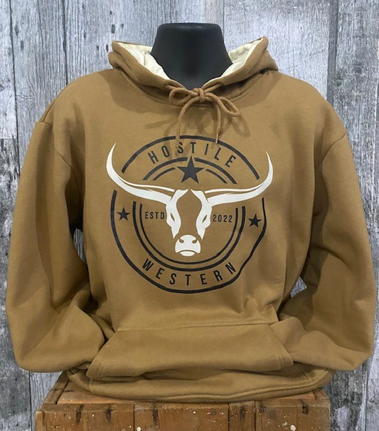 Hostile brown/beige skull hoodie