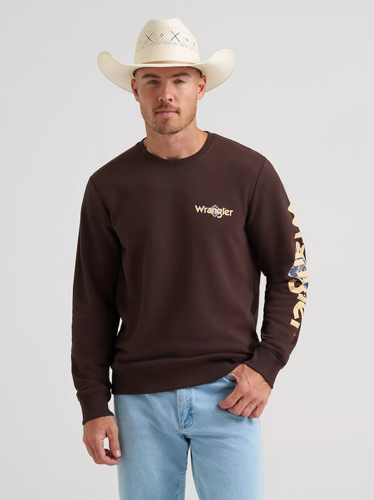 Wrangler Skull Steer Graphic Fleece Sweatshirt