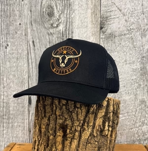 Hostile Western bull head cap